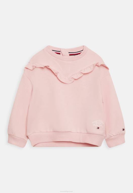 סווטשירט סלסול תסריט NX205354 גוון ורוד Tommy Hilfiger