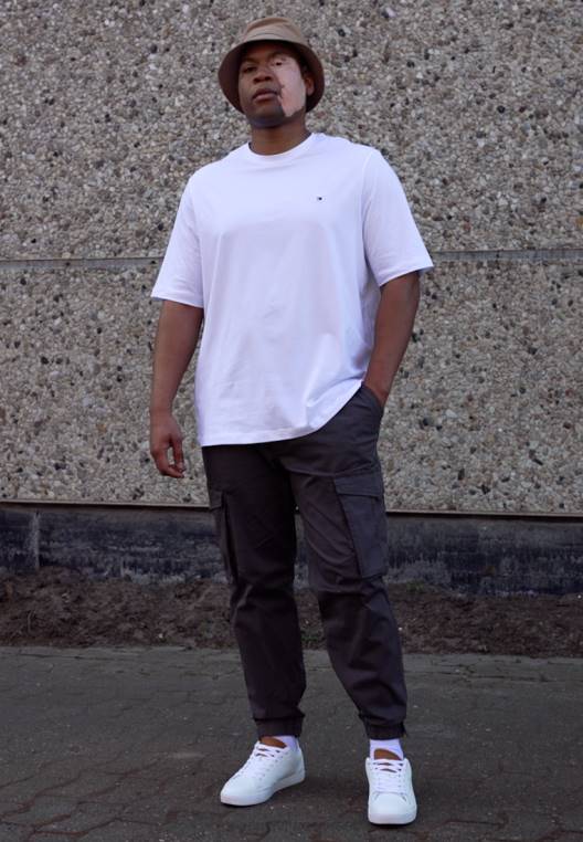 חולצת טריקו בסיסית מתיחה NX205387 לבן Tommy Hilfiger