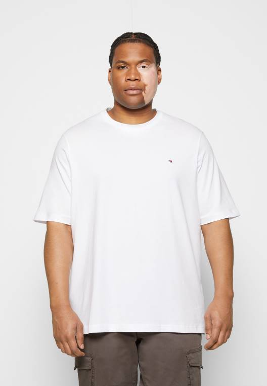 חולצת טריקו בסיסית מתיחה NX205387 לבן Tommy Hilfiger