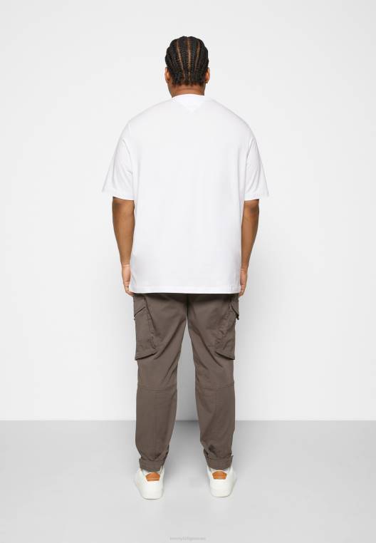 חולצת טריקו בסיסית מתיחה NX205387 לבן Tommy Hilfiger