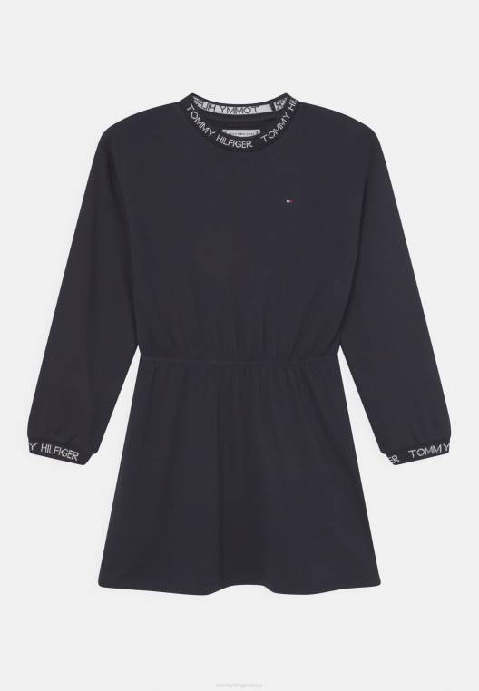 שמלת מותג שמלת ג'רסי NX205400 שמיים מדבריים Tommy Hilfiger