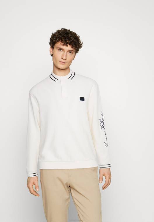 חולצת פולו קז'ואל עם לוגו בינוני NX205414 שֶׁנהָב Tommy Hilfiger