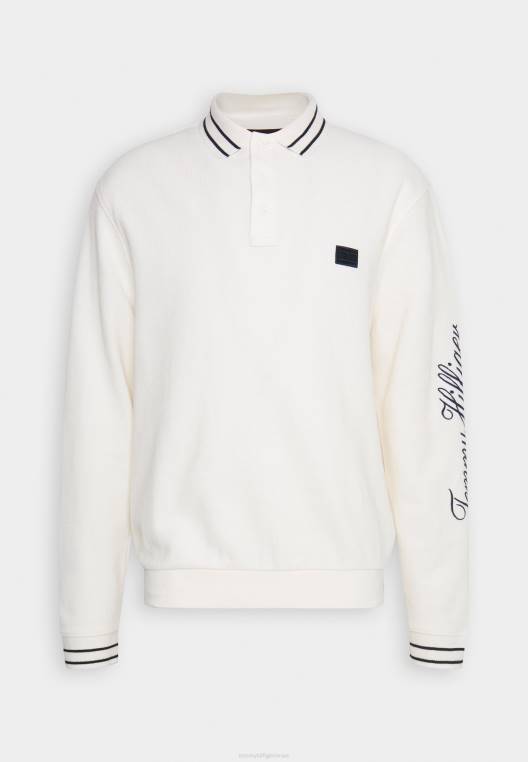 חולצת פולו קז'ואל עם לוגו בינוני NX205414 שֶׁנהָב Tommy Hilfiger