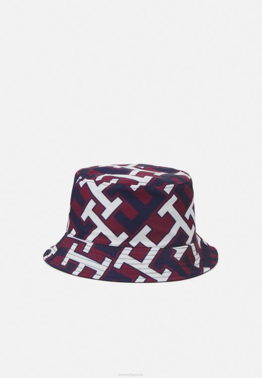 כובע דלי מונוגרם כובע יוניסקס NX205424 תאגיד Tommy Hilfiger