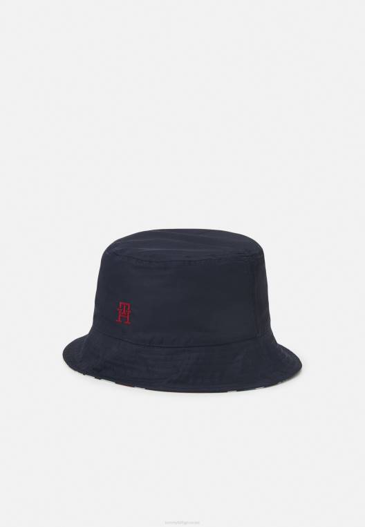 כובע דלי מונוגרם כובע יוניסקס NX205424 תאגיד Tommy Hilfiger