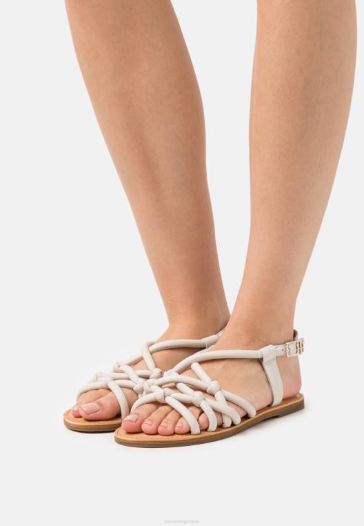 סנדלי רצועות שטוחים NX205437 נוצה לבן Tommy Hilfiger