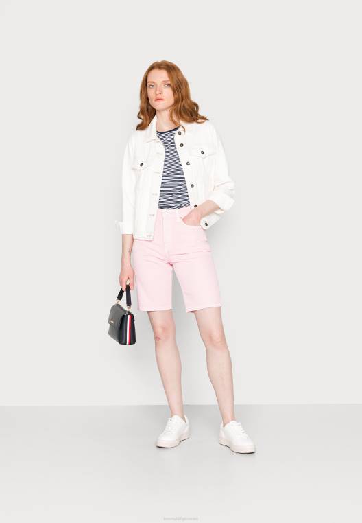 מכנסי ג'ינס ישרים קלאסיים NX205448 ורוד פסטל Tommy Hilfiger