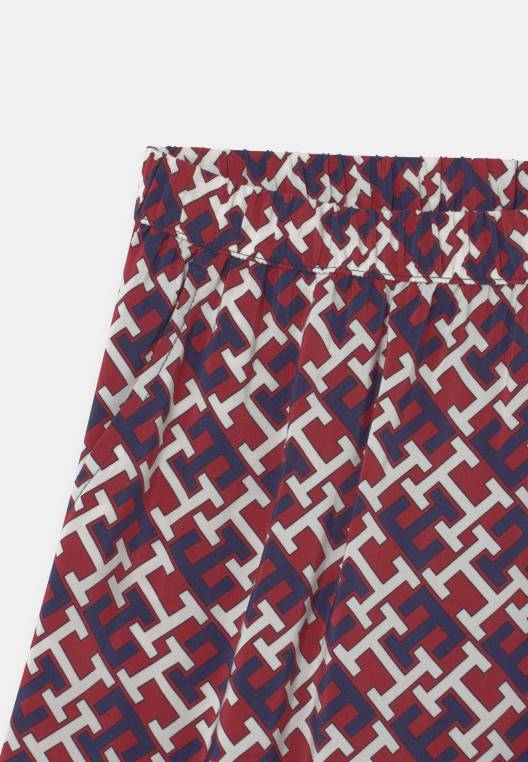 חצאית קו א-מונוגרמה NX205463 אָדוֹם Tommy Hilfiger