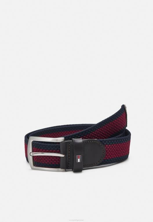 חגורה אלסטית דנטון NX205497 אדום תאגידי/צי Tommy Hilfiger