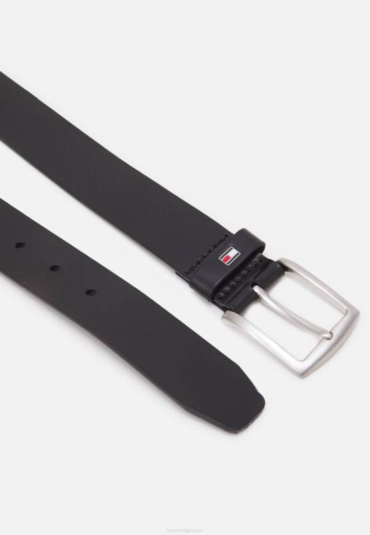 חגורת חגורת דנטון חדשה NX205541 שָׁחוֹר Tommy Hilfiger