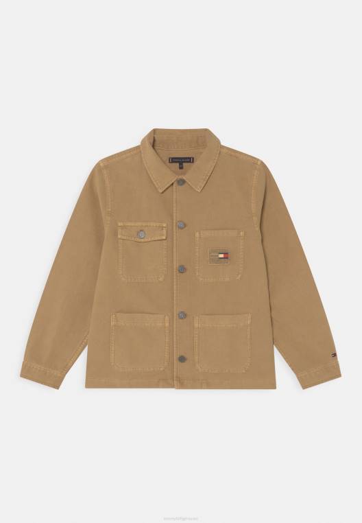 חולצת תווית NX205542 חאקי קלאסי Tommy Hilfiger