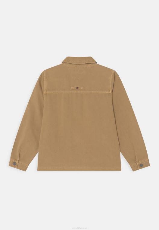 חולצת תווית NX205542 חאקי קלאסי Tommy Hilfiger