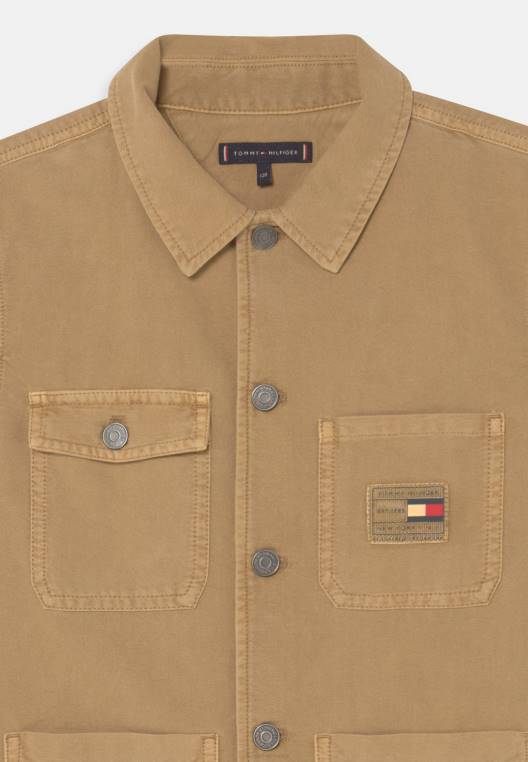 חולצת תווית NX205542 חאקי קלאסי Tommy Hilfiger