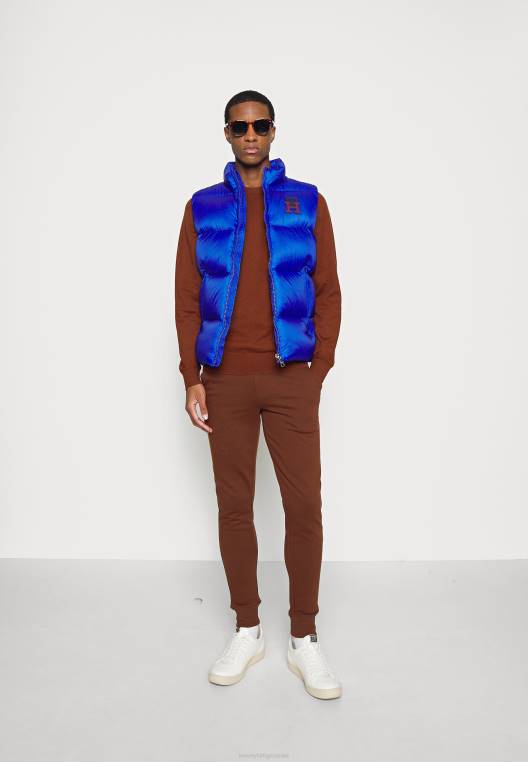 חזיית אפוד למטה כוח משיכה NX205544 כחול מודגש Tommy Hilfiger