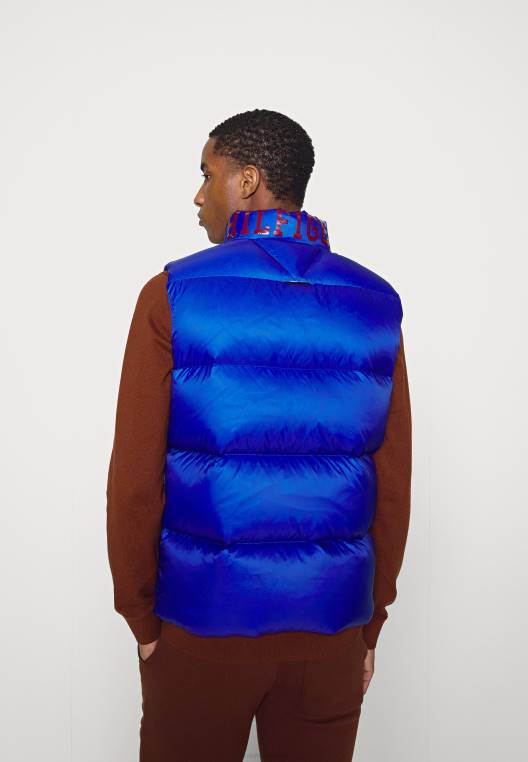 חזיית אפוד למטה כוח משיכה NX205544 כחול מודגש Tommy Hilfiger