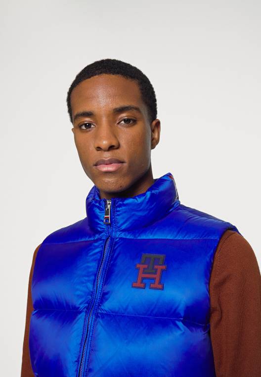 חזיית אפוד למטה כוח משיכה NX205544 כחול מודגש Tommy Hilfiger