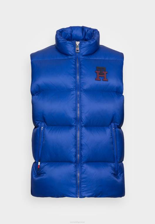 חזיית אפוד למטה כוח משיכה NX205544 כחול מודגש Tommy Hilfiger