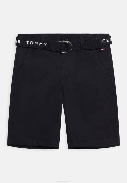 מכנסי ג'ינס קצרים עם חגורה חיונית NX205546 שמיים מדבריים Tommy Hilfiger