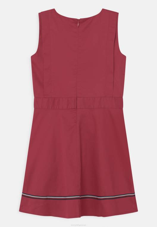 שמלת קוקטייל שמלת פסים גלובלית/שמלת מסיבה NX205551 ריסוק חמוציות Tommy Hilfiger