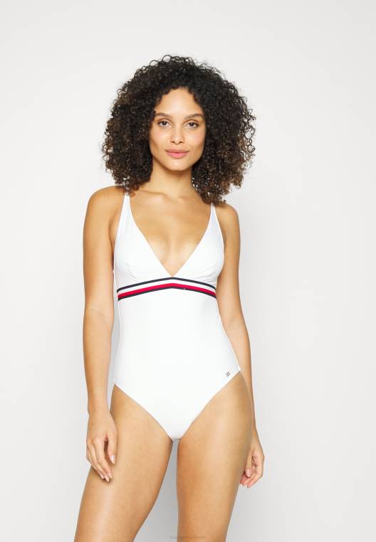 בגד ים משולש אחד NX205561 לבן Tommy Hilfiger