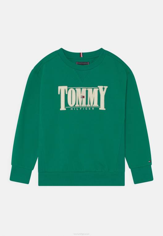 סווטשירט אפליקציה NX205583 מלכיט ירוק Tommy Hilfiger