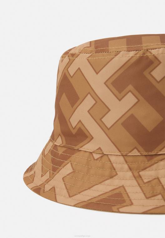 כובע דלי מונוגרם כובע יוניסקס NX205587 חאקי מדברי Tommy Hilfiger