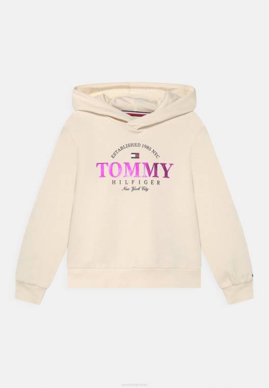 קפוצ'ון קפוצ'ון גרפי נייר כסף NX205610 עלה כותרת שנהב Tommy Hilfiger