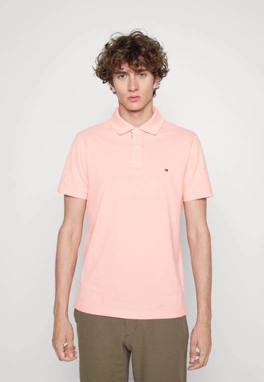 חולצת פולו רגילה מתחת לצווארון NX205627 אפרסק שקיעה Tommy Hilfiger