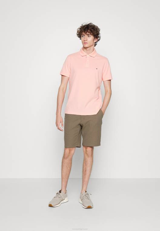 חולצת פולו רגילה מתחת לצווארון NX205627 אפרסק שקיעה Tommy Hilfiger