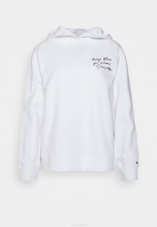 קפוצ'ון סלוגן רגיל NX205662 לבן Tommy Hilfiger