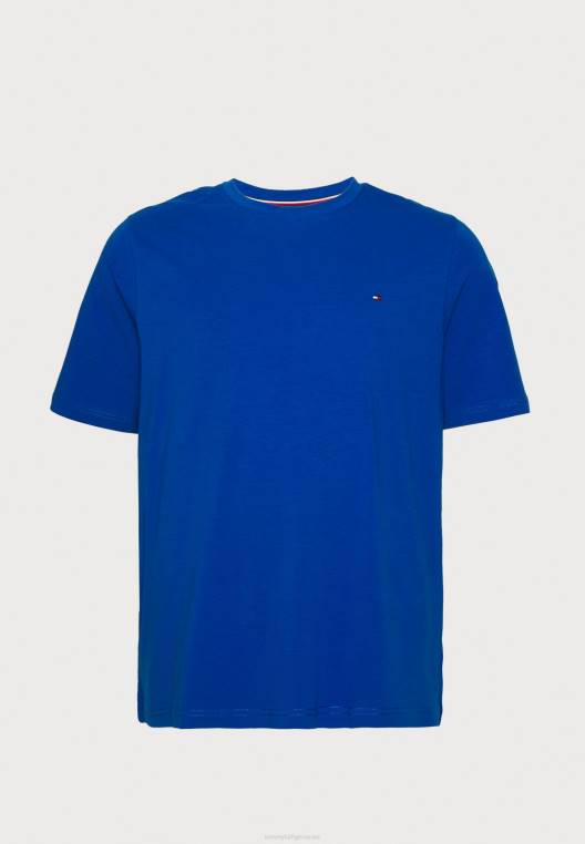 חולצת טריקו בסיסית מתיחה NX205664 אי יווני כחול Tommy Hilfiger