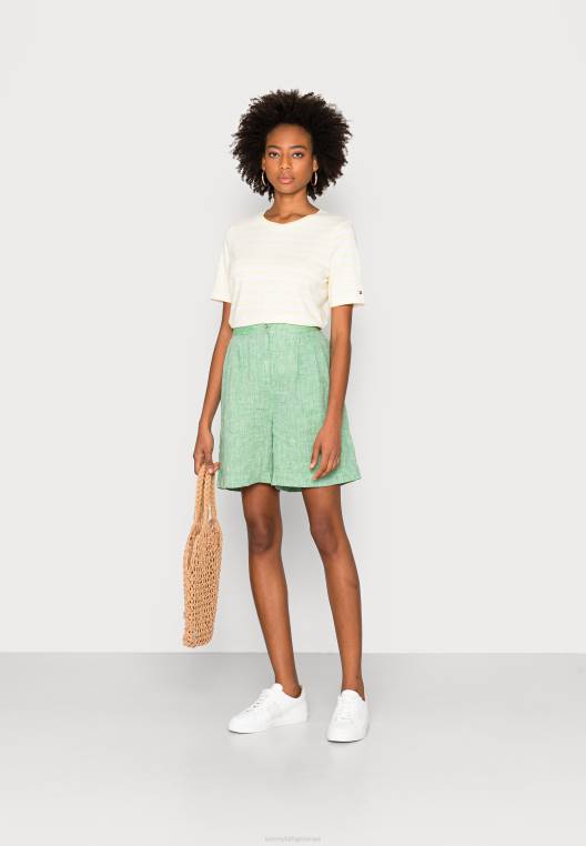 חולצת טי רגילה בהדפס טי NX205702 ברטון stp/לימון טוויסט לבן Tommy Hilfiger