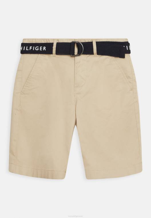 מכנסי ג'ינס קצרים עם חגורה חיונית NX205712 חוֹל Tommy Hilfiger