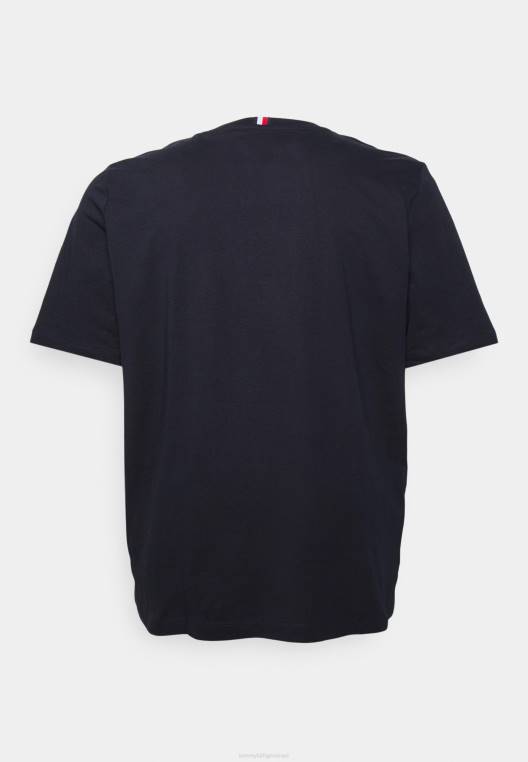 חולצת טריקו קטנה במרכז גרפי בהדפס טי NX205722 שמיים מדבריים Tommy Hilfiger