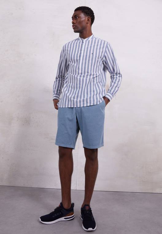 מכנסיים קצרים של ברוקלין NX205723 כחול גבוה Tommy Hilfiger