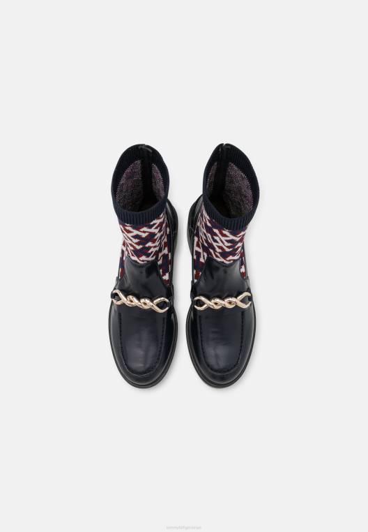 מגפונים קלאסיים עם מונוגרמה NX205730 שמיים מדבריים Tommy Hilfiger