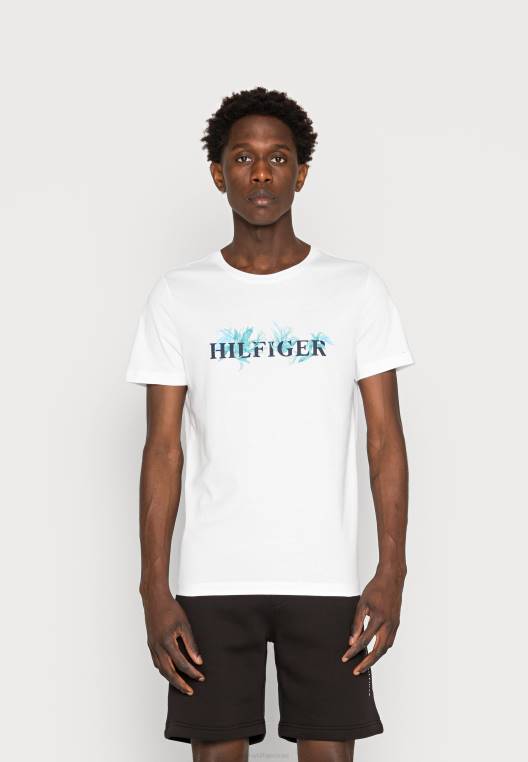 חולצת טריקו בהדפס כף היד NX205731 לבן Tommy Hilfiger