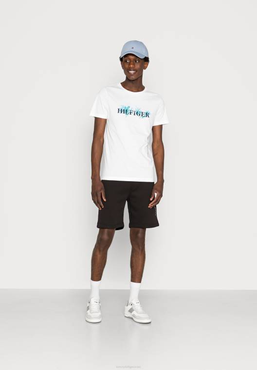 חולצת טריקו בהדפס כף היד NX205731 לבן Tommy Hilfiger