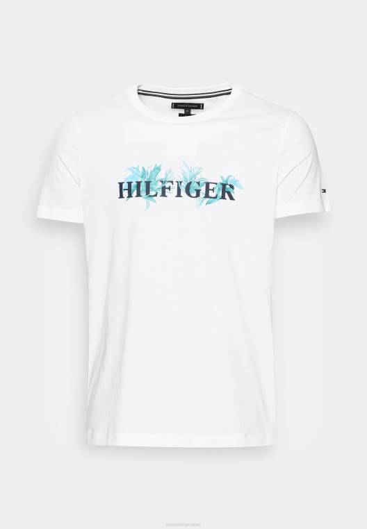 חולצת טריקו בהדפס כף היד NX205731 לבן Tommy Hilfiger