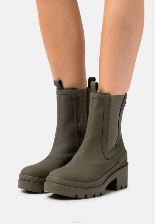 מגפי פלטפורמה NX205740 צבא ירוק Tommy Hilfiger