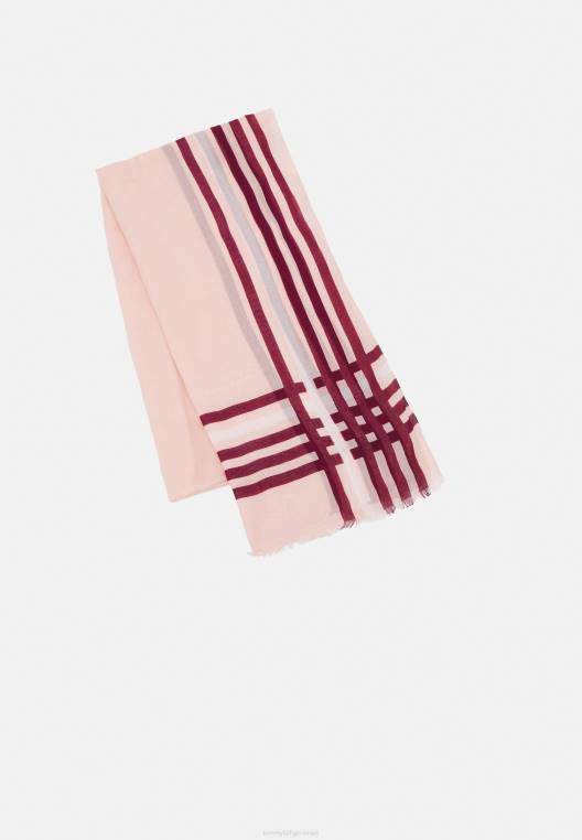 צעיף צעיף דגל חיוני NX205747 ורוד ספיה Tommy Hilfiger