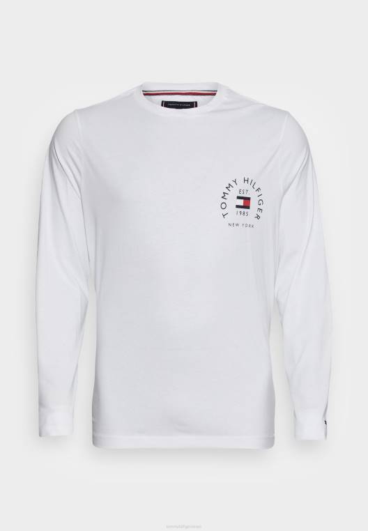 טופ קשת דגל עם שרוולים ארוכים NX205760 לבן Tommy Hilfiger