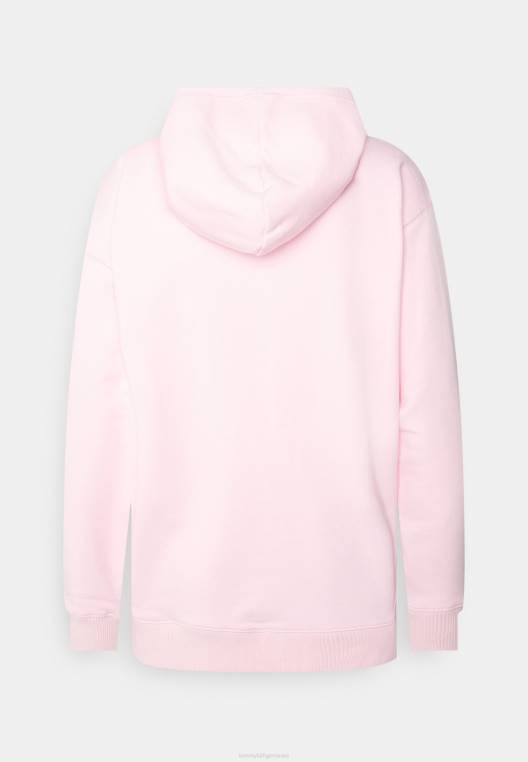סווטשירט קפוצ'ון דגל נינוח NX205765 ורוד פסטל Tommy Hilfiger