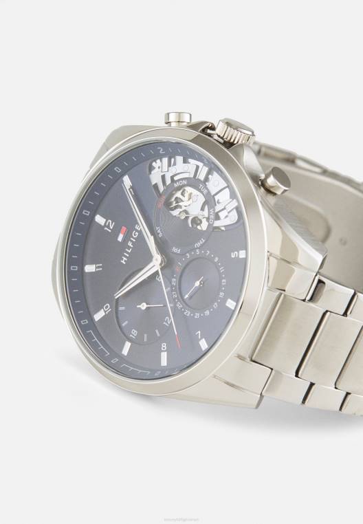 שעון כרונוגרף בייקר NX205807 בצבע כסף/כחול Tommy Hilfiger