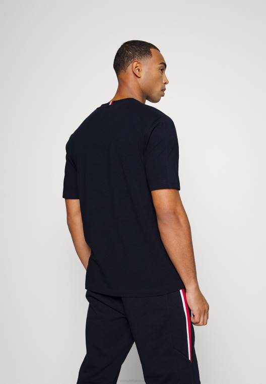 חולצת טי עם הדפס פסים גלובליים NX205808 שמיים מדבריים Tommy Hilfiger