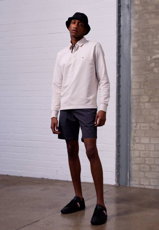 מכנסי חגורת ברוקלין NX205811 אפר כהה Tommy Hilfiger