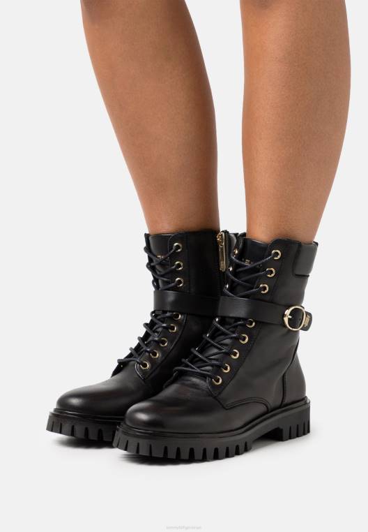 מגפי שרוכים עם אבזם NX205832 שָׁחוֹר Tommy Hilfiger