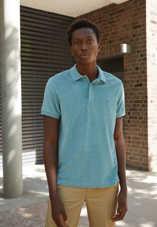 חולצת מיקרו פולו NX205847 כחול גבוה Tommy Hilfiger