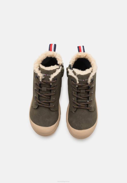 מגפוני שרוכים לשני המינים NX205854 ירוק צבאי Tommy Hilfiger