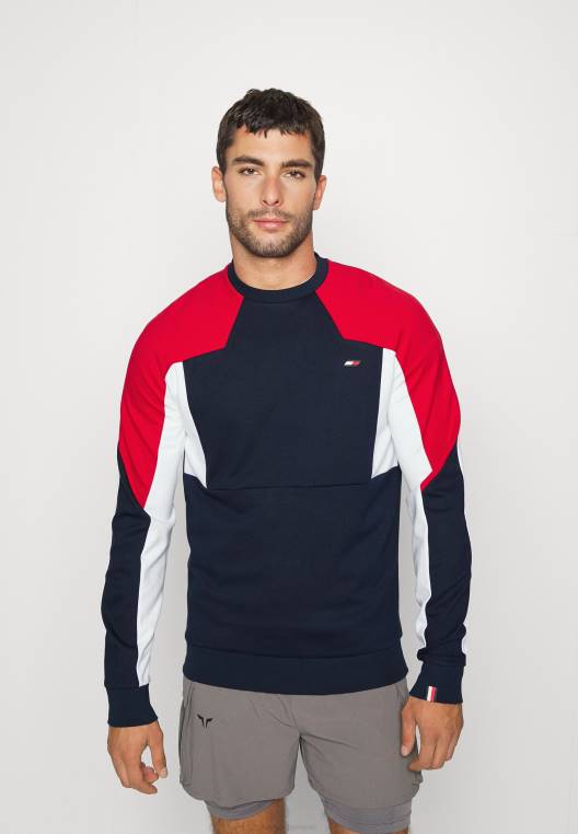 סווטשירט צוות עם חסימת צבע NX205856 שמיים מדבריים Tommy Hilfiger